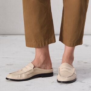 Rag & Bone Carter Embossed Leather Penny Loafer Mules